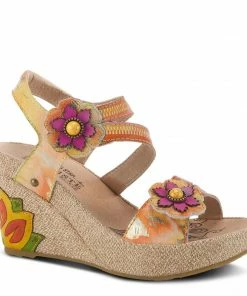 Lucinda's Peach Karnit Wedge New