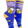Lucinda's New People Stress Meowt Women's Crew Socks