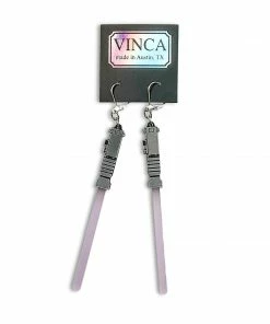 Lucinda's Frosted Purple Like Saber Earring Jewelry