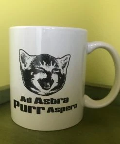 Lucinda's Ad Astra Purr Aspera Mug Wichita And Kansas Merch