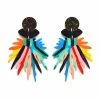 Lucinda's Rainbow & Black Statement Earrings