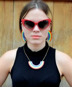 Lucinda's New XL Rainbow Earrings