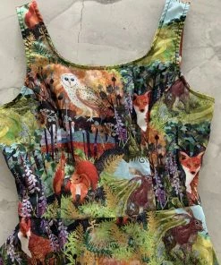 Lucinda's Forest Animals Skater Dress New
