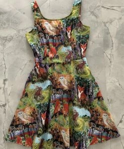 Lucinda's Forest Animals Skater Dress New