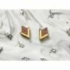 Lucinda's Rose Gold/Gold Deco Studs