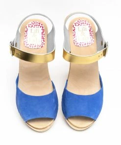 Lucinda's New Royal Blue & Gold Visby Heels