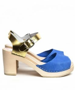 Lucinda's New Royal Blue & Gold Visby Heels