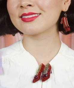 Lucinda's Ruby Slippers Brooch By Erstwilder New