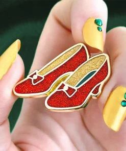 Lucinda's New Ruby Slippers Enamel Pin By Erstwilder