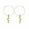 Lucinda's Gold Serpent Hoops New