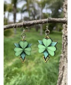 Lucinda's Geo Shamrock Earrings New