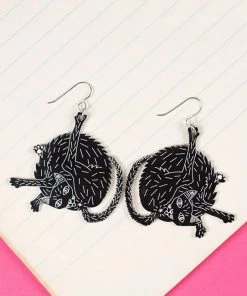 Lucinda's New Small Black Cat Earrings