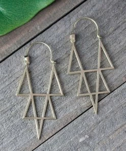 Lucinda's Brass Star Points Earrings