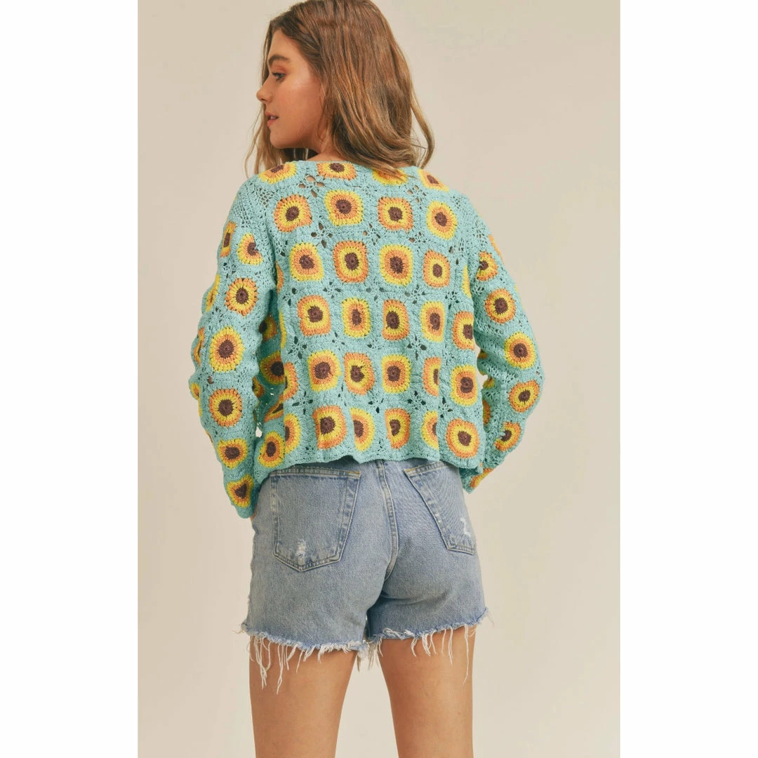 Lucinda's New Sunflower Crochet Cardi 5 Lucinda's New Sunflower Crochet Cardi
