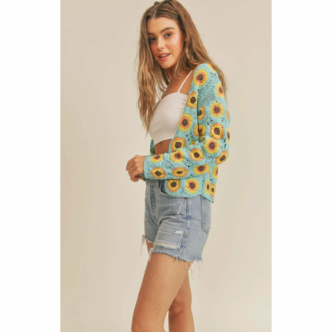 Lucinda's New Sunflower Crochet Cardi 6 Lucinda's New Sunflower Crochet Cardi