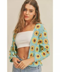 Lucinda's New Sunflower Crochet Cardi