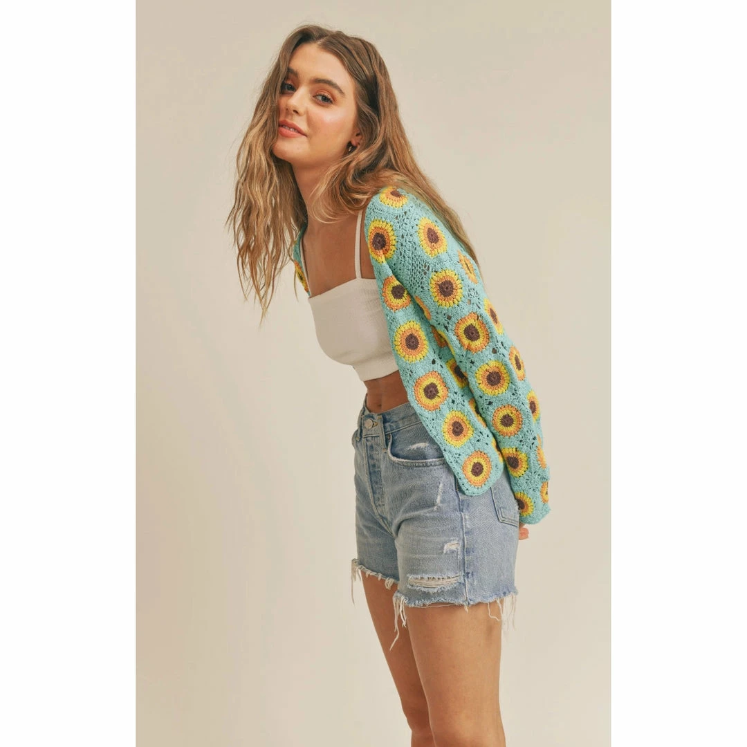 Lucinda's New Sunflower Crochet Cardi 7 Lucinda's New Sunflower Crochet Cardi