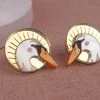 Lucinda's Sunset Swan Small Stud Earrings
