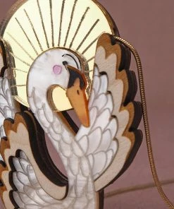 Lucinda's Swan Sunset Plume Pendant