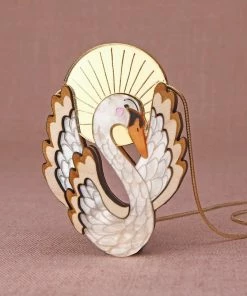 Lucinda's Swan Sunset Plume Pendant