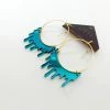 Lucinda's Teal Slime Hoop Earring New 2 Lucinda's Teal Slime Hoop Earring New