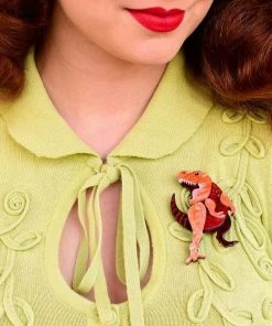 Lucinda's New Tenacious T Brooch By Erstwilder