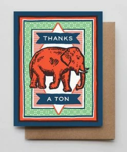 Lucinda's Thanks A Ton Elephant Card