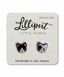 Lucinda's Tuxedo Cat Earrings New