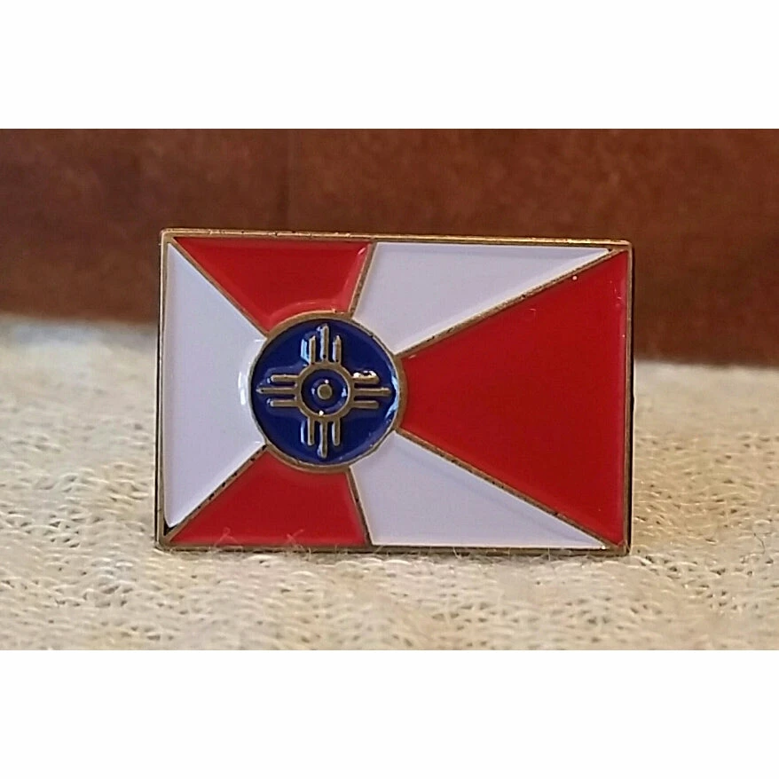 Lucinda's Wichita Flag Lapel Pin 3 Lucinda's Wichita Flag Lapel Pin